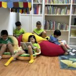 Preschool kids library reading at JoyKids International Preschool, Bandar Utama